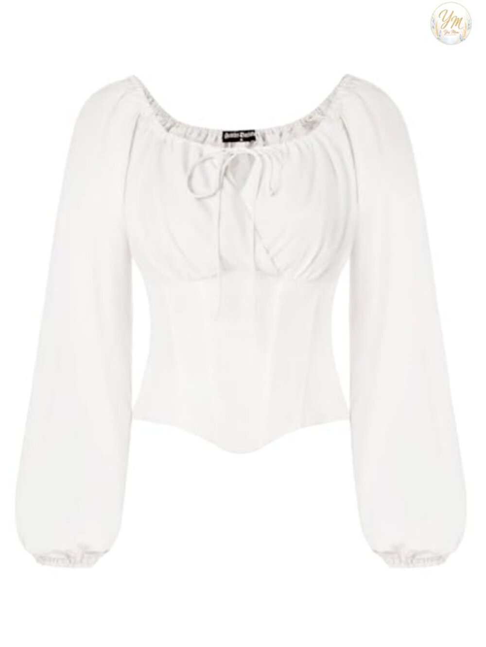 Women Corset Top Renaissance Peasant Blouse Off-Shoulder Puff Sleeve